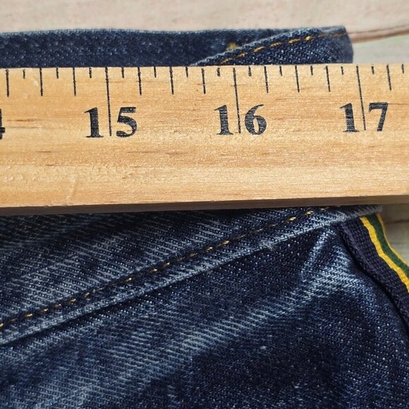 Polo Ralph Lauren Varick Slim Straight Denim Jeans 33x30 Striped Accents Cotton - Picture 6 of 8